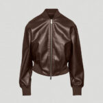 Women Brown Bomber Leather Jacket Upto 50% Off