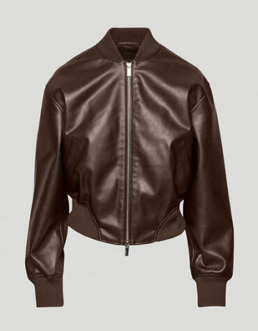 Women Brown Bomber Leather Jacket Upto 50% Off