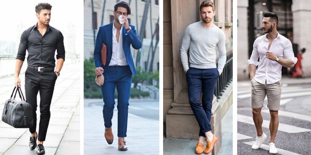 What are the look casual shoes and jeans mixture for men