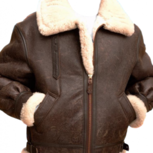 B3 Sheepskin Fur Shearling Bomber Jacket