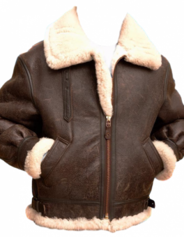 B3 Sheepskin Fur Shearling Bomber Jacket