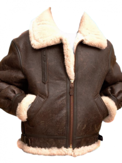 B3 Sheepskin Fur Shearling Bomber Jacket