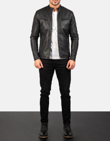 Mens Fashion Ionic Black Leather Jacket