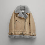 Women RAF Aviator Styled Lambskin Shearling Leather Jacket