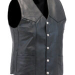 Buffalo Leather Motorcycle Biker Vest