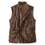 Men's Handmade Genuine Brown Leather Vest