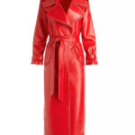 Bold Red Leather Coats for Women