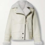 Women White Stylish Shearling Winter jacket