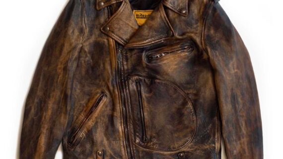 Mens Vintage Horsehide Leather Jacket For Winters