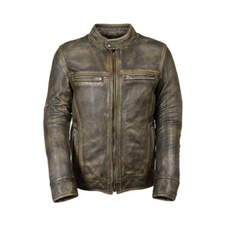Men Vintage Horsehide Leather Jacket For Winter