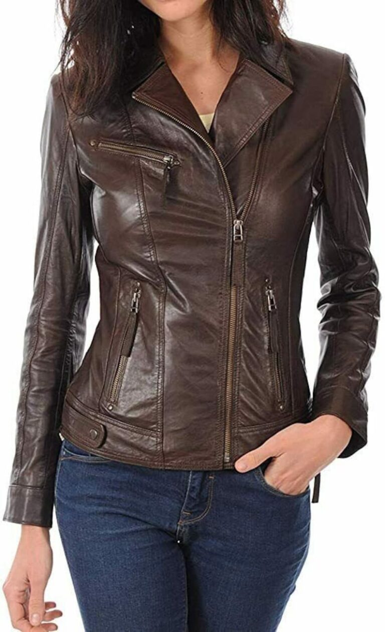 Women's Lambskin Biker Leather Jacket