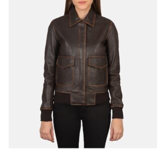 Bomber Leather Jacket for Women