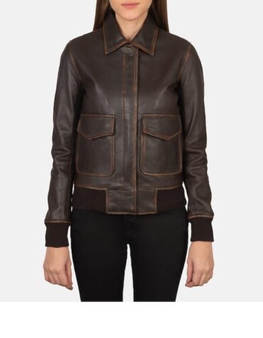 Bomber Leather Jacket for Women