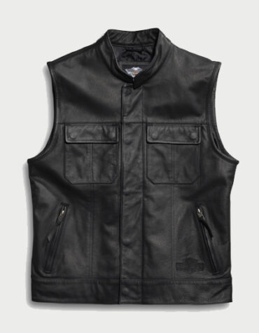 Harley Davidson Mens Foster Reflective Leather Vest