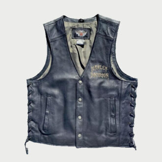 Harley Davidson Mens RELIC Willie G Skull Leather Vest