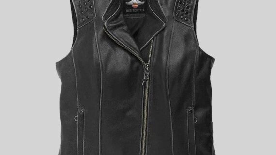 Women's H-D Electra Studded Leather Vest