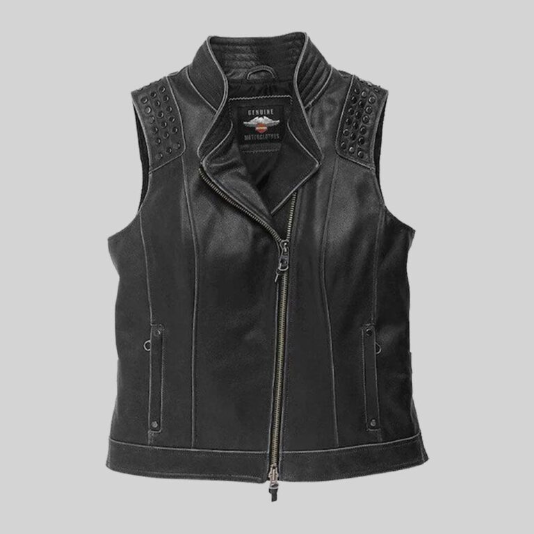 Women's H-D Electra Studded Leather Vest