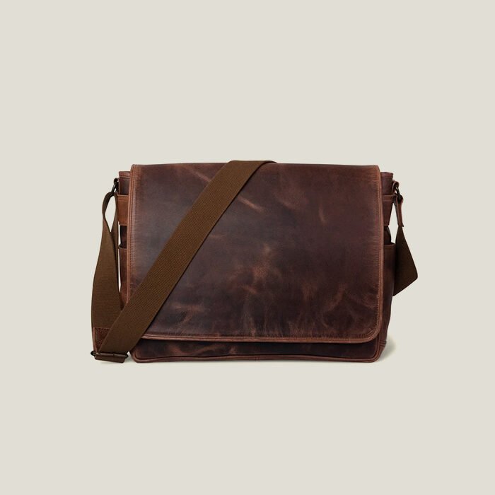 Leather Satchel Messenger Bag