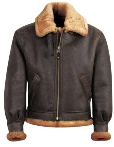 Classic B-3 Sheepskin Leather Bomber Jacket