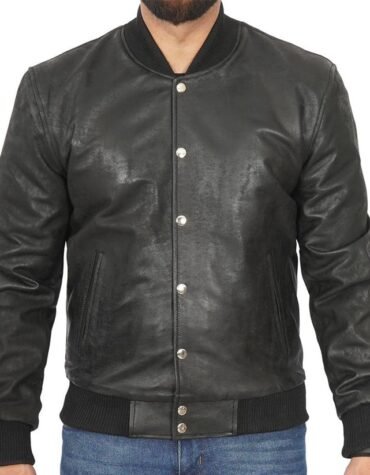 Cowhide Leather Bomber Jacket
