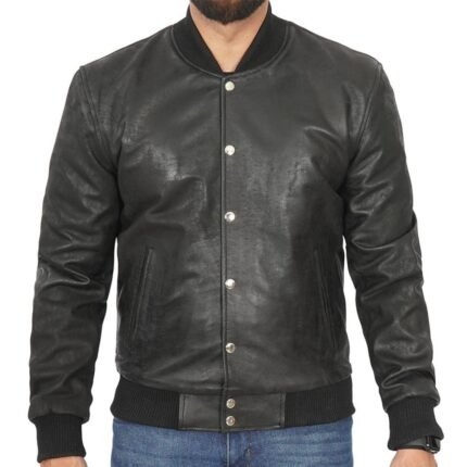 Cowhide Leather Bomber Jacket