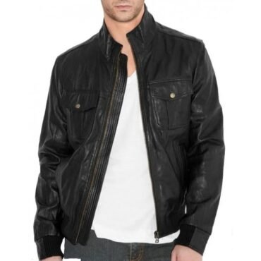 Men's Simple Fitted Bomber Jacket