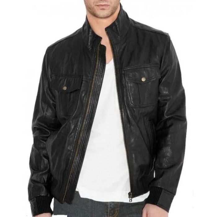 Men's Simple Fitted Bomber Jacket