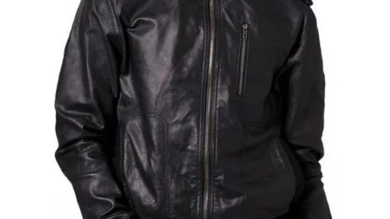 Men's Trendy Soft Sheepskin Front Zipped Bomber Jacket