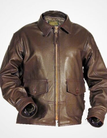 G8 Navy Leather Flight Jacket