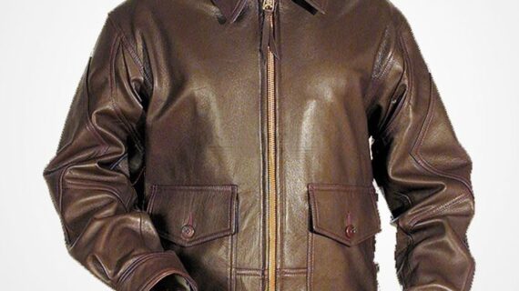 G8 Navy Leather Flight Jacket