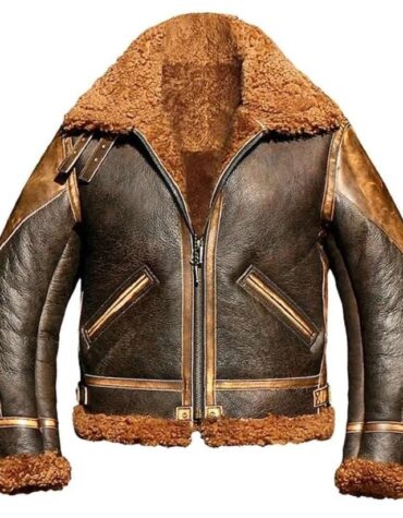 Men’s RAF Aviator B3 Shearling Bomber Leather Jacket