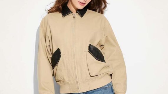 Women's Faux Leather & Canvas Bomber Jacket – Wild Fable Style