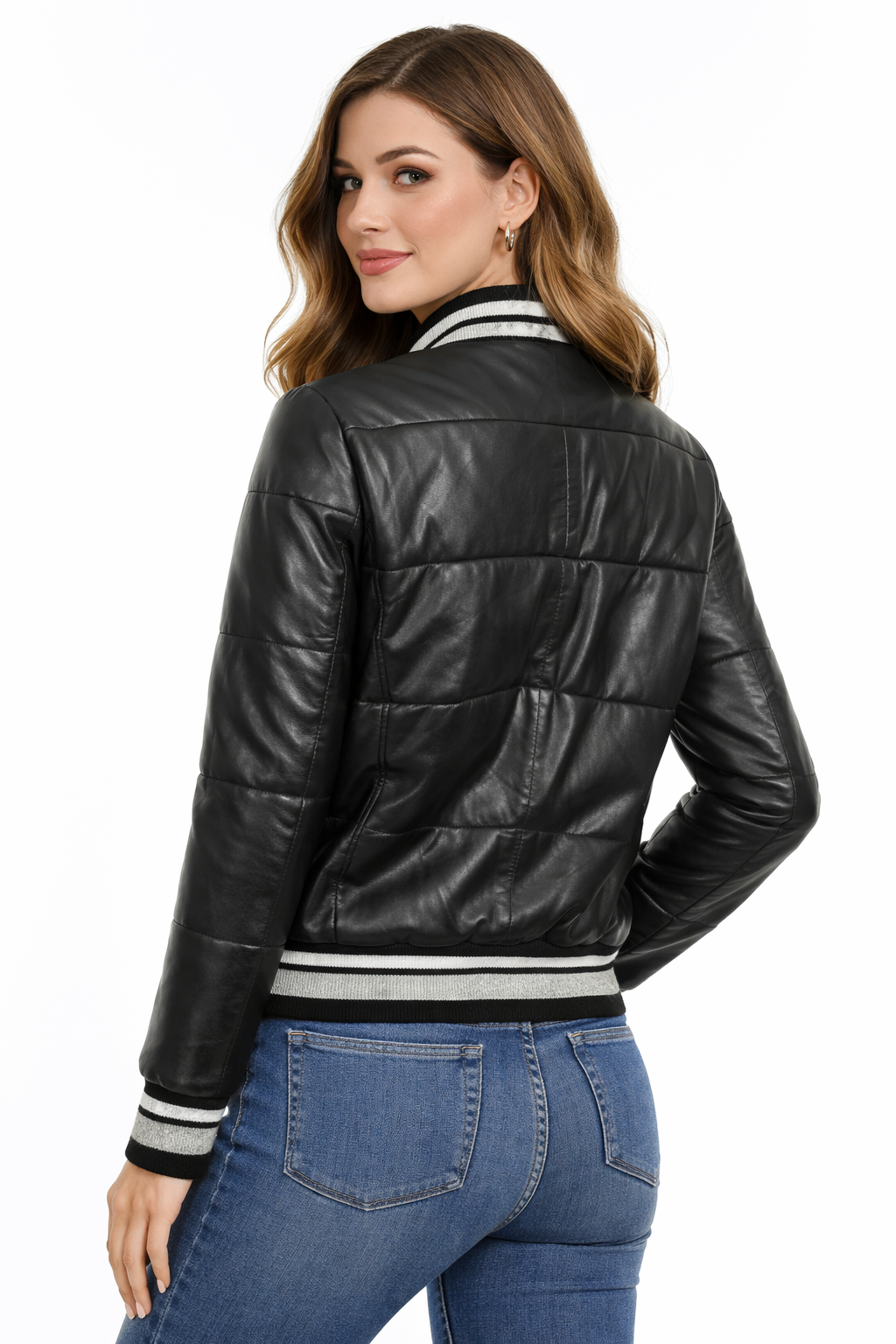 ChatGPT Image Mar 12, 2026, 12_26_39 PM Women's Real Leather Puffer Bomber Jacket