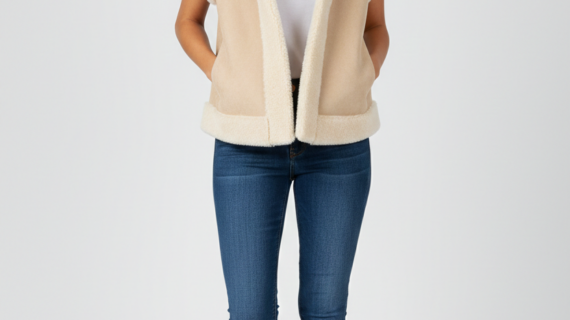 Women's Shearling Vest Warm & Stylish Outerwear