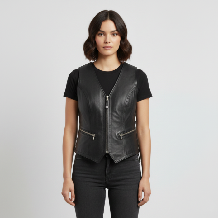 Women's Faux Leather V Neck Sleeveless, Faux Leather Vest Women, Sleeveless Leather Vest, Women's V Neck Vest, Faux Leather Fashion, Women's Layering Vest, Stylish Sleeveless Vest, Casual Women's Vest, Trendy Faux Leather Vest, Women's Outerwear, Fashion Vest Women, Lightweight Faux Leather Vest, Women's Clothing, Layering Piece, Sleeveless Jacket Women