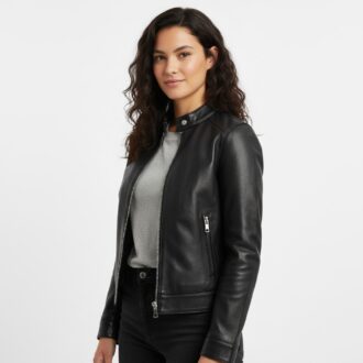 Trendy Women's Leather Biker Jackets
