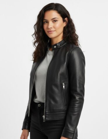 Trendy Women's Leather Biker Jackets