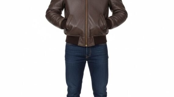 Men's A2 Aviator Leather Jacket With Fur Collar