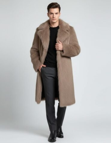 Brown Faux Fur Long Coat