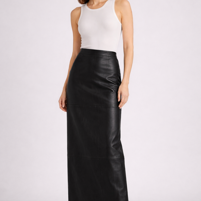 Black Urban Bliss Maxi PU Skirt