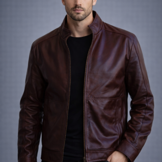 Brown Men's Pure Sheep Leather Jacket