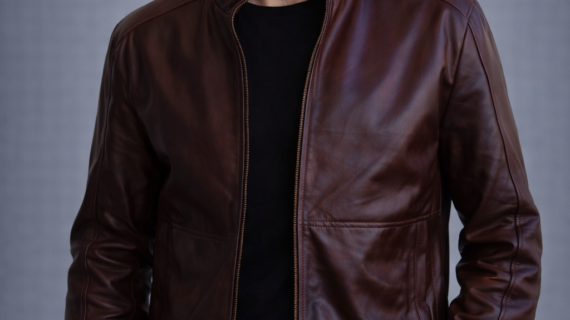 Brown Men's Pure Sheep Leather Jacket