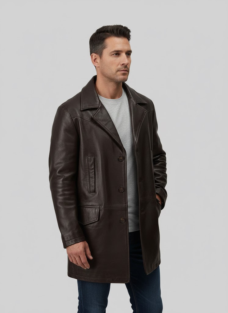 Brown Leather Trench Coat Brown Leather Trench Coat