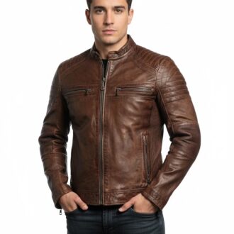 Men's Biker Style Vintage Motorcycle Cafe Racer