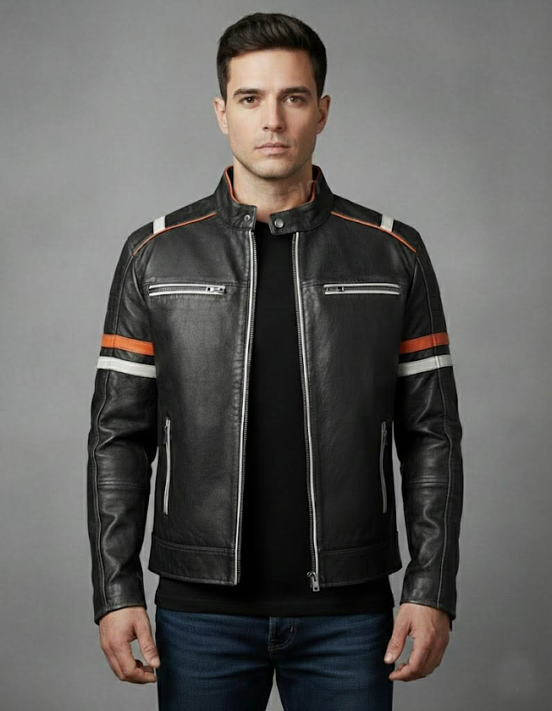 men's vintage motorcycle cafe racer leather jacket men's vintage motorcycle cafe racer leather jacket