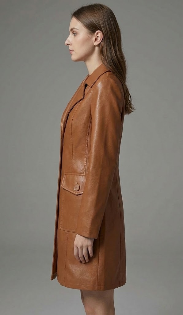 Tan Brown Leather Coat for Women Tan Brown Leather Coat for Women