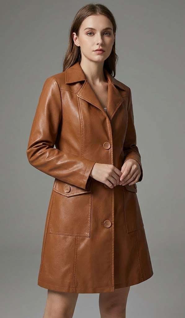 Tan Brown Leather Coat for Women Tan Brown Leather Coat for Women