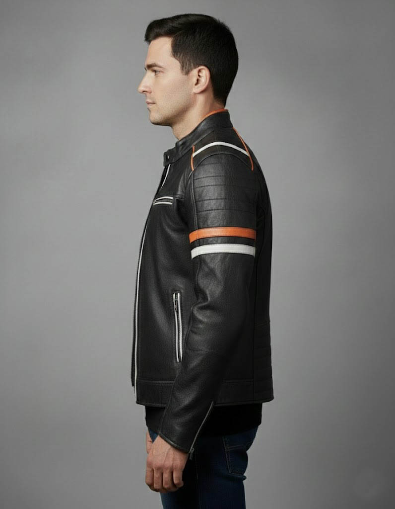 men's vintage motorcycle cafe racer leather jacket men's vintage motorcycle cafe racer leather jacket