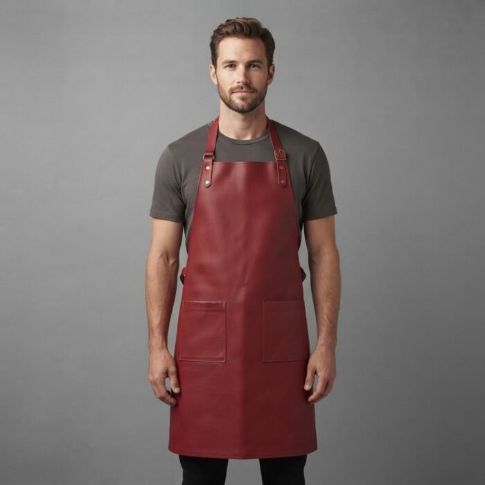 Men's rEd Leather Apron