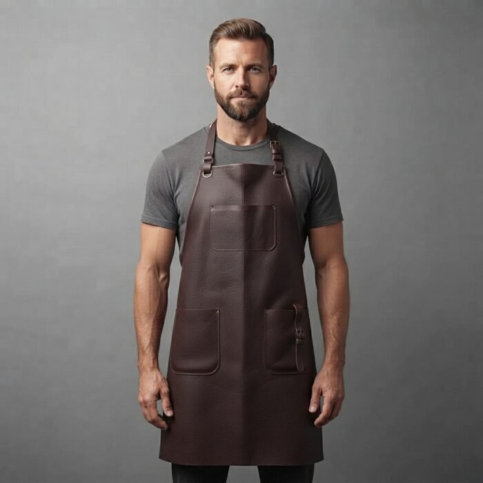 Men's Brown Leather Apron